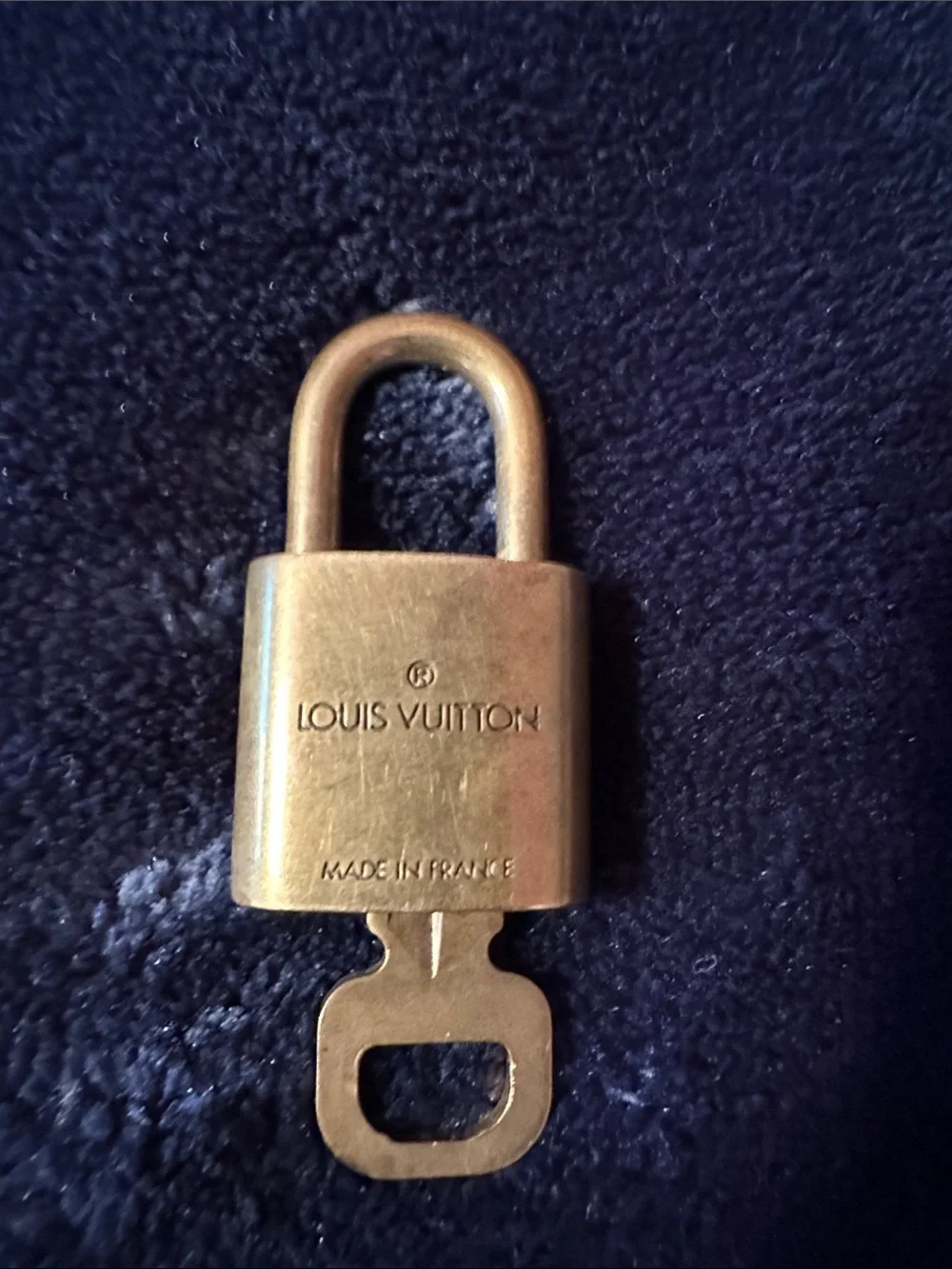 Louis Vuitton Gold Padlock and Key Accessory #310